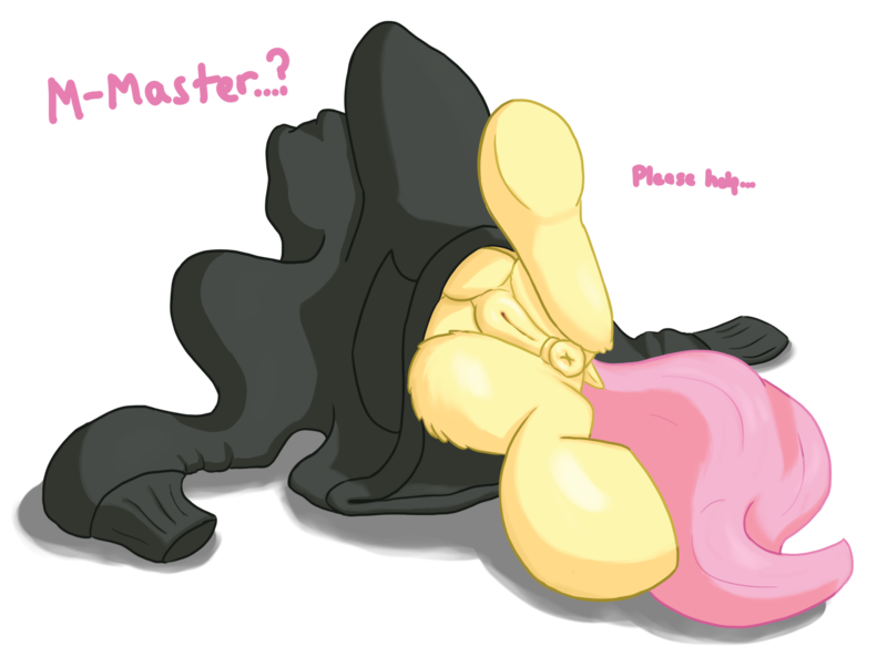 Size: 2160x1600 | Tagged: explicit, artist:callichrome, derpibooru import, fluttershy, pegasus, pony, accidental exposure, adorable distress, anatomically correct, anus, butt, clothes, crotchboobs, cute, female, hoodie, image, mare, nudity, pet play, plot, png, ponut, pony pet, rear view, shyabetes, simple background, solo, solo female, stuck, tail, teats, text, transparent background, trapped, vulva