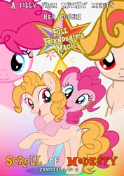 Size: 500x705 | Tagged: safe, derpibooru import, pinkie pie, oc, oc:pizza pie, earth pony, pony, fanfic, female, filly, filly pinkie pie, fimfiction, food, full friendships magic, image, pizza, pizza pie, png, recolor, younger