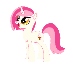 Size: 508x480 | Tagged: safe, artist:pgthehomicidalmaniac, derpibooru import, oc, unofficial characters only, pony, unicorn, animated, base used, ear fluff, gif, horn, image, non-animated gif, simple background, smiling, solo, transparent background, unicorn oc