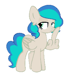 Size: 704x780 | Tagged: safe, artist:pgthehomicidalmaniac, derpibooru import, oc, unofficial characters only, pegasus, pony, animated, base used, feather fingers, female, gif, image, mare, middle feather, middle finger, non-animated gif, pegasus oc, simple background, solo, transparent background, unamused, vulgar, wing gesture, wing hands, wings