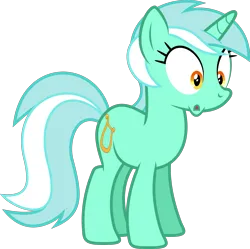 Size: 2000x1989 | Tagged: safe, artist:shutterflyyay, derpibooru import, lyra heartstrings, pony, unicorn, swarm of the century, :o, female, image, mare, open mouth, png, shrunken pupils, simple background, solo, transparent background, vector