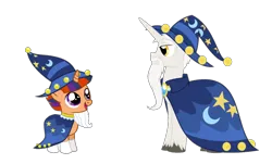 Size: 1316x794 | Tagged: safe, artist:faith-wolff, artist:swiftgaiathebrony, ponerpics import, star swirl the bearded, oc, alicorn, alicorn oc, clothes, costume, horn, image, imported from derpibooru, offspring, parent:sunburst, parent:twilight sparkle, parents:twiburst, png, simple background, vector, white background, wings