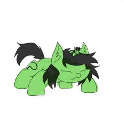 Size: 3508x3508 | Tagged: safe, artist:ponny, derpibooru import, oc, oc:anonfilly, unofficial characters only, earth pony, pony, colored, female, filly, foal, image, png, simple background, smol, solo, tiny, tiny ponies, white background