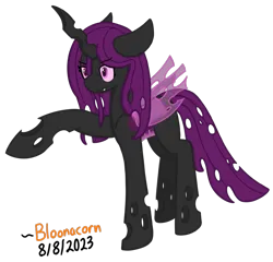 Size: 1000x960 | Tagged: safe, artist:bloonacorn, derpibooru import, oc, changeling, changeling oc, image, png, simple background, transparent background