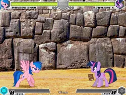 Size: 1080x810 | Tagged: safe, derpibooru import, applejack, fluttershy, pinkie pie, rainbow dash, rarity, twilight sparkle, fighting is magic, fan game, image, jpeg, mane six, mysterious, perfect, stone, structure