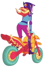 Size: 1947x3085 | Tagged: safe, artist:gmaplay, derpibooru import, sunset shimmer, human, equestria girls, friendship games, boots, clothes, friendship games motocross outfit, friendship games outfit, gloves, helmet, image, motocross outfit, motorcross, motorcycle, motorcycle outfit, png, shoes, simple background, solo, transparent background, tri-cross relay outfit