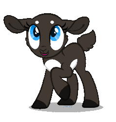 Size: 696x730 | Tagged: safe, artist:pgthehomicidalmaniac, derpibooru import, oc, unofficial characters only, sheep, sheep pony, animated, base used, colored hooves, eyelashes, female, gif, image, non-animated gif, raised hoof, simple background, solo, transparent background