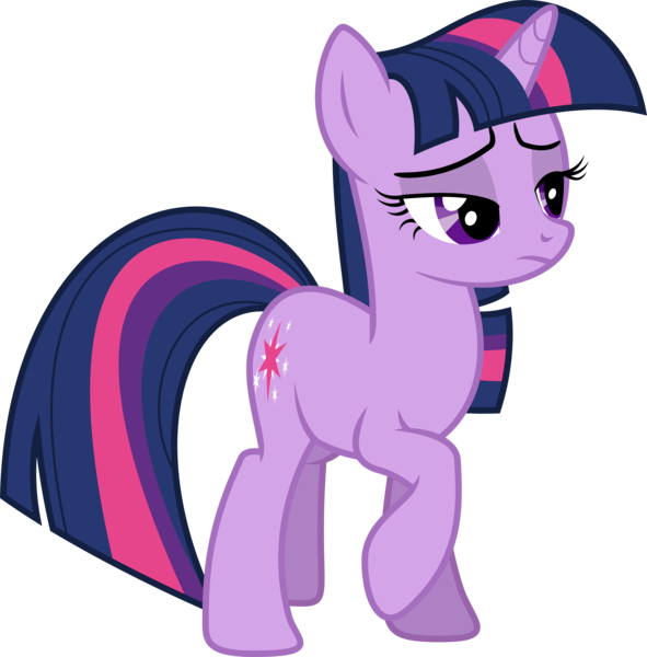 Size: 2684x2727 | Tagged: safe, artist:shutterflyyay, derpibooru import, twilight sparkle, pony, unicorn, .svg available, female, image, lidded eyes, mare, png, simple background, skeptical, solo, transparent background, unicorn twilight, vector