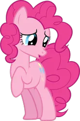 Size: 2000x3029 | Tagged: safe, artist:shutterflyyay, derpibooru import, pinkie pie, earth pony, pony, .svg available, eww, female, image, mare, png, raised hoof, solo, turned head, vector