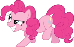 Size: 3813x2438 | Tagged: safe, artist:shutterflyyay, derpibooru import, pinkie pie, earth pony, pony, female, grin, image, mare, mischievous, png, simple background, smiling, solo, transparent background, vector