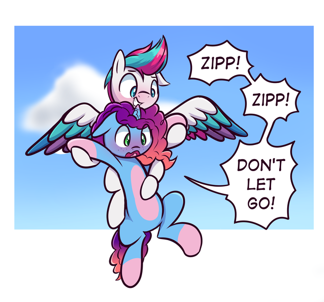 Size: 3000x2800 | Tagged: safe, artist:magician-horse, derpibooru import, zipp storm, pegasus, pony, unicorn, g5, dawnstorm, duo, female, image, lesbian, misty brightdawn, pale belly, png, rebirth misty, shipping, simple background