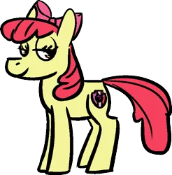 Size: 654x664 | Tagged: safe, artist:tempusfidgets, derpibooru import, apple bloom, earth pony, pony, female, filly, foal, image, looking at you, png, simple background, smiling, solo, transparent background