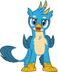 Size: 4584x5697 | Tagged: safe, derpibooru import, gallus, gryphon, beak, full body, image, looking at you, male, open beak, open mouth, png, slit pupils, solo, vector, wingding eyes