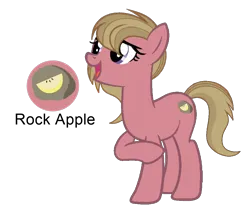 Size: 960x796 | Tagged: safe, artist:millerrachel, derpibooru import, oc, oc:rock apple, unofficial characters only, earth pony, pony, base used, female, image, mare, offspring, open mouth, open smile, parent:big macintosh, parent:marble pie, parents:marblemac, png, simple background, smiling, transparent background