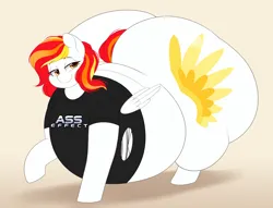 Size: 2700x2059 | Tagged: suggestive, artist:montsundere, derpibooru import, oc, oc:diamond sun, unofficial characters only, pegasus, pony, adorafatty, belly, big belly, bingo wings, butt, chubby cheeks, clothes, clothing damage, commission, cute, fat, fat fetish, female, fetish, high res, huge belly, huge butt, image, impossibly large belly, impossibly large butt, large butt, mare, morbidly obese, nudity, obese, partial nudity, plot, png, shirt, simple background, smug, solo, stretched cutie mark, t-shirt, the ass was fat, thighs, thunder thighs, ych result