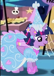 Size: 1398x1938 | Tagged: safe, artist:ponymaan, derpibooru import, twilight sparkle, twilight sparkle (alicorn), alicorn, pony, bow, clothes, dress, ear piercing, flower, flower in hair, froufrou glittery lacy outfit, hat, hennin, image, jewelry, jpeg, necklace, piercing, princess