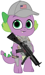 Size: 500x823 | Tagged: safe, artist:edy_january, artist:prixy05, derpibooru import, edit, vector edit, spike, dragon, g5, my little pony: tell your tale, american flag, armor, body armor, call of duty, call of duty: modern warfare 2, clothes, flag, g4, g4 to g5, generation leap, gun, handgun, hat, image, m1911, marine, marines, military, military uniform, mp5, pistol, png, sergeant, sgt.spike, simple background, soldier, solo, special forces, submachinegun, tactical dragon, tactical gears, transparent background, uniform, united states, usmc, vector, vest, weapon