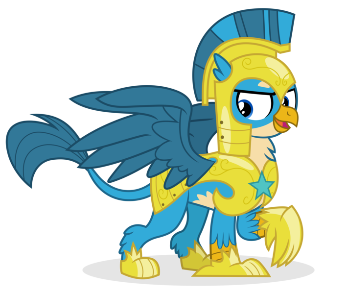 Size: 6500x5500 | Tagged: safe, artist:gypsykumquat, derpibooru import, gallus, gryphon, the last problem, .svg available, armor, gauntlet, helmet, image, png, royal guard, royal guard armor, royal guard gallus, show accurate, simple background, solo, spread wings, transparent background, vector, wings