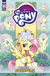 Size: 2063x3131 | Tagged: safe, artist:brendahickey, derpibooru import, idw, official, fluttershy, series:best of my little pony, comic cover, high res, image, jpeg, my little pony logo, official comic