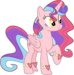 Size: 8265x8336 | Tagged: safe, artist:shootingstarsentry, derpibooru import, oc, oc:star cross, alicorn, pony, absurd resolution, female, image, mare, parent:crystal guard, parent:princess amore, png, raised hoof, simple background, solo, transparent background