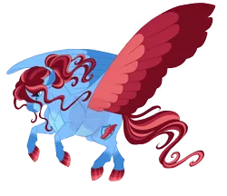 Size: 4400x3800 | Tagged: safe, artist:gigason, derpibooru import, oc, oc:feather shield, unofficial characters only, pegasus, pony, colored wings, female, image, magical gay spawn, mare, multicolored wings, obtrusive watermark, offspring, parent:flash magnus, parent:pokey pierce, png, simple background, solo, transparent background, watermark, wings