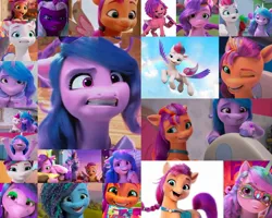 Size: 1920x1536 | Tagged: safe, derpibooru import, izzy moonbow, pipp petals, sunny starscout, zipp storm, alicorn, earth pony, pegasus, pony, unicorn, g5, my little pony: a new generation, my little pony: make your mark, my little pony: make your mark chapter 2, spoiler:g5, spoiler:my little pony: a new generation, spoiler:my little pony: make your mark, spoiler:my little pony: make your mark chapter 4, spoiler:mymc04e01, spoiler:mymc04e03, spoiler:mymc04e07, a little horse, adorasexy, alternate hairstyle, argyle starshine, bag, blue belle (g5), book, bracelet, bridlewoodstock, bridlewoodstock (make your mark), cardboard wings, clothes, cloud, collage, colored hooves, confused, couch, cute, diadem, dreamlands, eyeshadow, fabulous, fake horn, fake wings, father and child, father and daughter, female, filly, filly sunny starscout, fluttershy's cutie mark, flying, friendship bracelet, grin, gritted teeth, hat, headband, image, izzybetes, jewelry, jpeg, looking at each other, looking at someone, looking at you, makeup, male, mare, mask, masquerade mask, minty (g5), missing the mark, misty brightdawn, mistybetes, my little pony: make your mark chapter 3, my little pony: make your mark chapter 4, one eye closed, opaline arcana, opaline arcana is not amused, open mouth, open smile, pillow, rainbow, rainbow dash's cutie mark, regalia, royal sisters (g5), ruby jubilee, saddle bag, scarf, sexy, siblings, sisters, sky, smiling, smiling at you, snuzzle (g5), spread wings, stallion, sunny side up, sunnybetes, teeth, the jinxie games, the manesquerade ball, twilight sparkle's cutie mark, unamused, unshorn fetlocks, wall of tags, wings, wink, winking at you, winter hat, winter wishday, younger