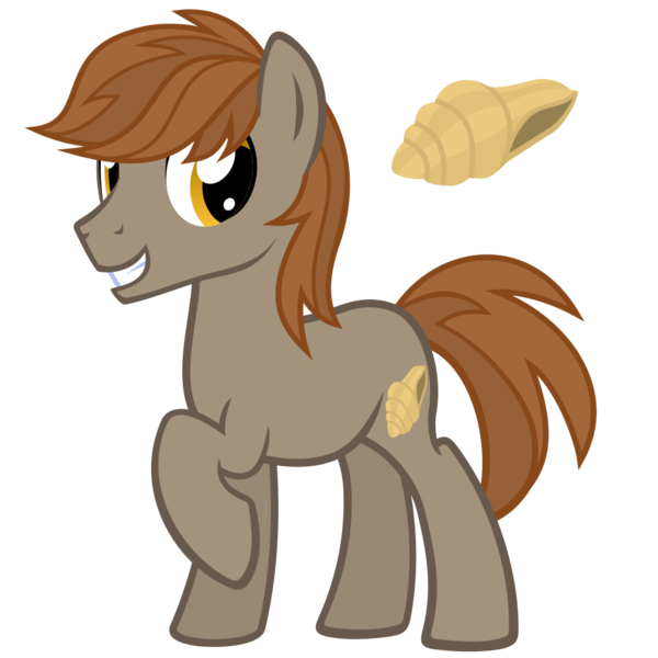 Size: 1000x1000 | Tagged: safe, artist:the smiling pony, derpibooru import, earth pony, pony, .svg available, conch, cutie mark, grin, image, looking at you, png, raised hoof, smiling, solo, vector