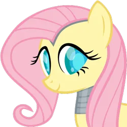 Size: 500x500 | Tagged: safe, artist:the smiling pony, derpibooru import, fluttershy, pony, robot, robot pony, .svg available, bust, flutterbot, image, looking at you, png, roboticization, smiling, solo, vector
