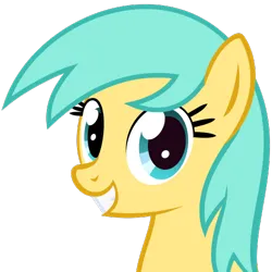 Size: 500x500 | Tagged: safe, artist:the smiling pony, derpibooru import, sunshower raindrops, pony, .svg available, bust, grin, image, looking at you, png, smiling, solo, vector