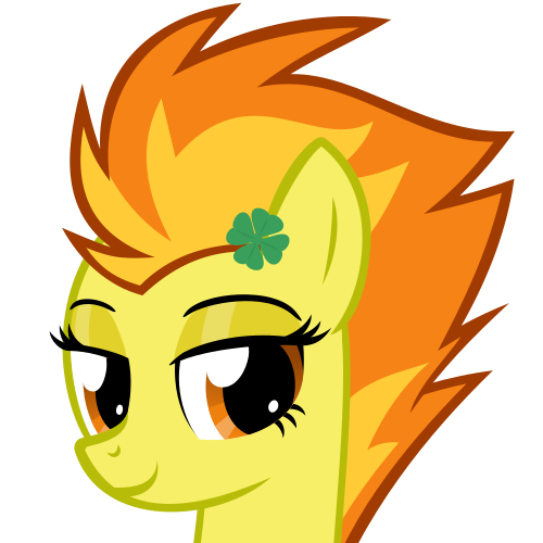 Size: 500x500 | Tagged: safe, artist:the smiling pony, derpibooru import, pony, .svg available, bust, clover, four leaf clover, image, lidded eyes, looking at you, png, simple background, smiling, solo, transparent background, vector