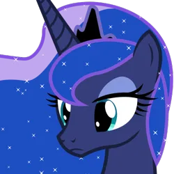 Size: 500x500 | Tagged: safe, artist:the smiling pony, derpibooru import, princess luna, alicorn, pony, .svg available, bust, frown, image, lidded eyes, png, simple background, solo, transparent background, vector