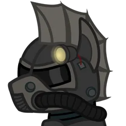 Size: 500x500 | Tagged: safe, artist:the smiling pony, derpibooru import, oc, oc:steelhooves, unofficial characters only, pony, fallout equestria, .svg available, armor, bust, helmet, image, png, power armor, simple background, solo, transparent background, vector