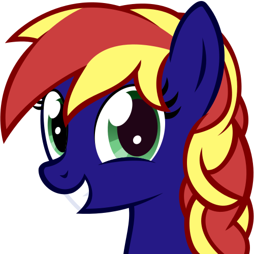 Size: 500x500 | Tagged: safe, artist:the smiling pony, derpibooru import, oc, oc:jade spark, unofficial characters only, pony, .svg available, braid, bust, grin, image, looking at you, png, simple background, smiling, solo, transparent background, vector