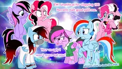 Size: 1280x720 | Tagged: suggestive, artist:mlpcartel, derpibooru import, oc, oc:dragonfly, oc:raindroxx, oc:sperm pie, angry, disgusted, image, jpeg, old oc, recolor, redesign, then vs now
