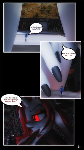 Size: 2160x3840 | Tagged: safe, artist:artempredator, ponerpics import, oc, oc:lovers, anthro, 3d, comic, female, image, jpeg, source filmmaker