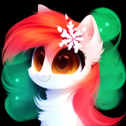 Size: 1024x1024 | Tagged: safe, derpibooru import, editor:jasmindreasond, machine learning generated, stable diffusion, oc, oc:tiny jasmini, unofficial characters only, pegasus, pony, ai content, cheek fluff, cute, ear fluff, female, flower, flower in hair, fluffy, image, mare, pegasus oc, png, prompter:jasmindreasond, smiling, solo, wings