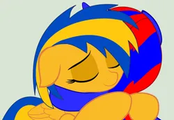 Size: 2569x1771 | Tagged: safe, artist:stephen-fisher, derpibooru import, oc, oc:flare spark, oc:stephen (stephen-fisher), unofficial characters only, alicorn, pegasus, pony, eyes closed, female, hug, image, male, png, simple background