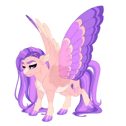Size: 4200x4200 | Tagged: safe, artist:gigason, derpibooru import, oc, oc:butterfly effect, pegasus, pony, colored wings, female, image, magical lesbian spawn, mare, multicolored wings, offspring, parent:fluttershy, parent:starlight glimmer, parents:glimmershy, png, simple background, solo, transparent background, wings