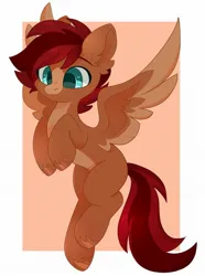 Size: 1521x2048 | Tagged: safe, artist:cinnamontee, derpibooru import, oc, pegasus, flying, image, jpeg, male, simple background, solo, wings