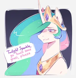 Size: 1459x1486 | Tagged: safe, artist:purplesound, derpibooru import, princess celestia, alicorn, pony, dialogue, image, jpeg, solo