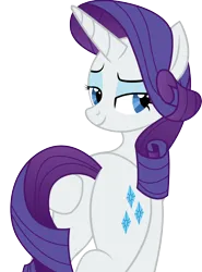 Size: 3466x4673 | Tagged: safe, artist:mlptmntfan2000, derpibooru import, rarity, pony, unicorn, butt, female, flank, image, png, rearity, sexy, simple background, smiling, solo, transparent background