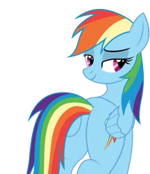 Size: 4018x4658 | Tagged: safe, artist:mlptmntfan2000, derpibooru import, rainbow dash, pegasus, pony, butt, butt touch, female, flank, hoof on butt, image, png, rainbutt dash, sexy, simple background, smiling, solo, transparent background