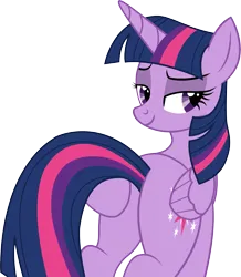 Size: 3993x4582 | Tagged: safe, artist:mlptmntfan2000, derpibooru import, twilight sparkle, twilight sparkle (alicorn), alicorn, butt, butt touch, female, flank, hoof on butt, horn, image, png, sexy, simple background, smiling, solo, transparent background, twibutt, wings