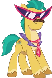 Size: 871x1304 | Tagged: safe, artist:prixy05, derpibooru import, hitch trailblazer, earth pony, pony, g5, my little pony: tell your tale, clothes, costume, facial hair, image, moustache, necktie, nightmare night costume, png, simple background, solo, transparent background, vector