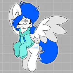 Size: 4000x4000 | Tagged: safe, artist:nordicgoat, derpibooru import, pegasus, pony, clothes, female, hoodie, image, looking at you, mare, png, solo