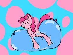 Size: 796x600 | Tagged: safe, artist:looner ultra 125, derpibooru import, pinkie pie, earth pony, pony, ^^, balloon, balloon fetish, balloon riding, complex background, eyes closed, female, fetish, happy, image, mare, open mouth, png, solo, that pony sure does love balloons