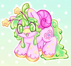 Size: 1103x1030 | Tagged: safe, artist:ibbledribble, derpibooru import, oc, oc:slime berry, unofficial characters only, original species, pony, snail, snail pony, antenna, antennae, image, jpeg, solo