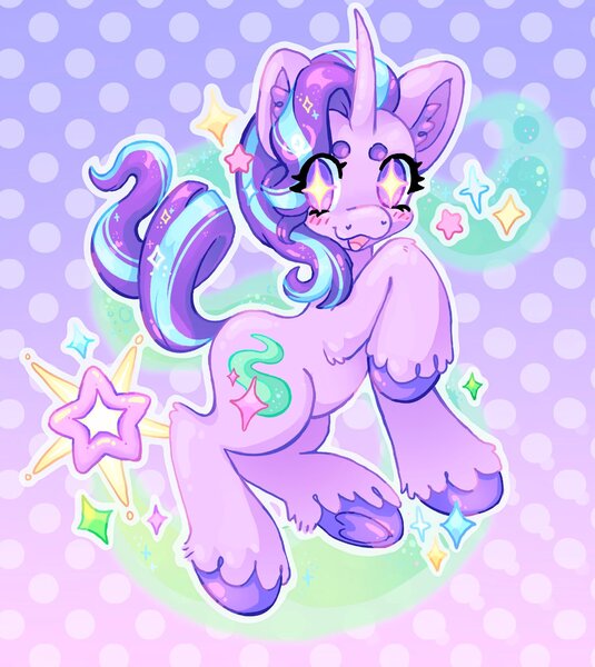 Size: 1825x2048 | Tagged: safe, artist:ibbledribble, derpibooru import, starlight glimmer, pony, unicorn, image, jpeg, solo, sparkly eyes, wingding eyes