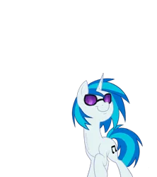 Size: 2400x2700 | Tagged: safe, artist:zeffdakilla, derpibooru import, vinyl scratch, pony, unicorn, glasses, image, looking up, png, raised hoof, simple background, smiling, solo, standing, transparent background