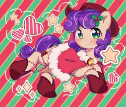 Size: 2048x1741 | Tagged: safe, derpibooru import, oc, oc:quickdraw, earth pony, pony, bust, christmas, close-up, cowboy hat, freckles, full body, green eyes, hat, holiday, image, jpeg, mistletoe, portrait, purple hair, solo